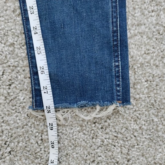 Madewell 9" High-Rise Skinny Jeans in Paloma Wash - Raw Hem Edition Size 25 - Picture 14 of 15